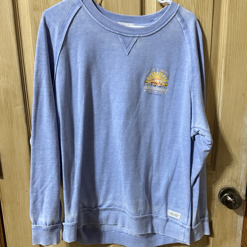 Simply Southern Sky Blue Crewneck Sweater